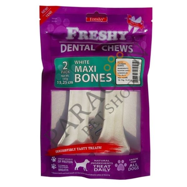 Freshy Dental Chews White Maxi Bones Köpek Ödülü 15.25 Cm 2 Adet