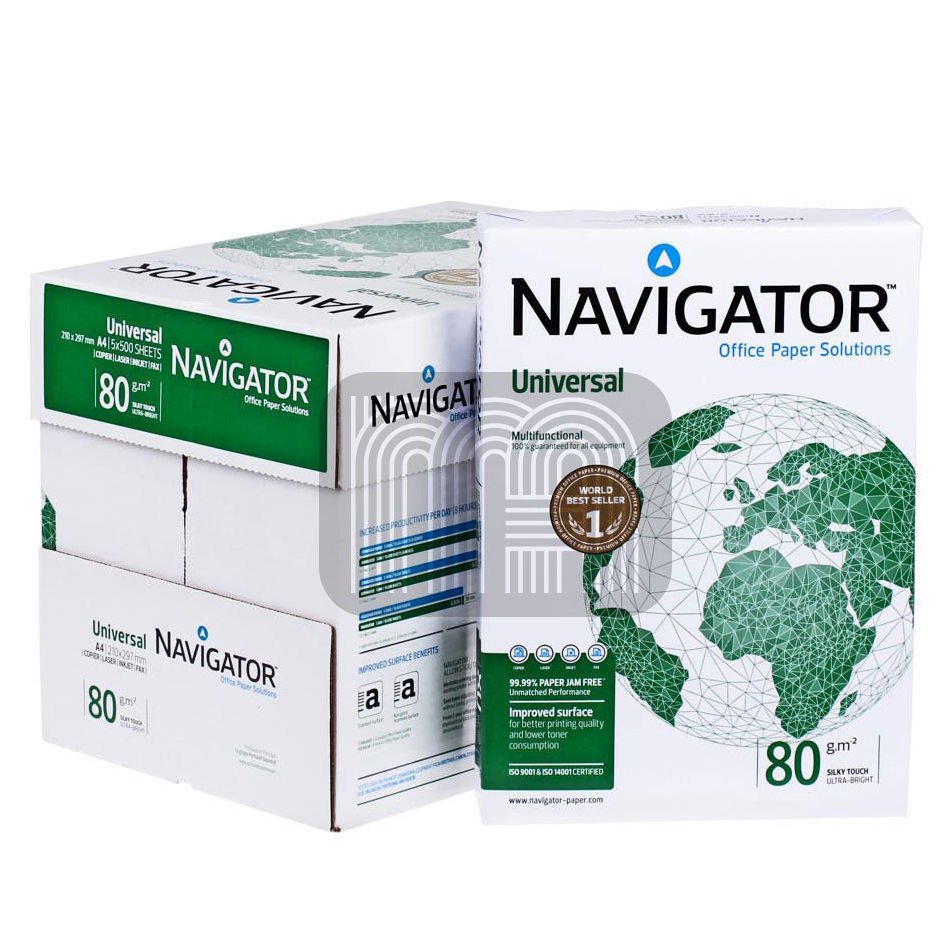 Navigator A4 Fotokopi Kağıdı 80 gr 1 Koli 5 Paket (2.500 Sayfa)