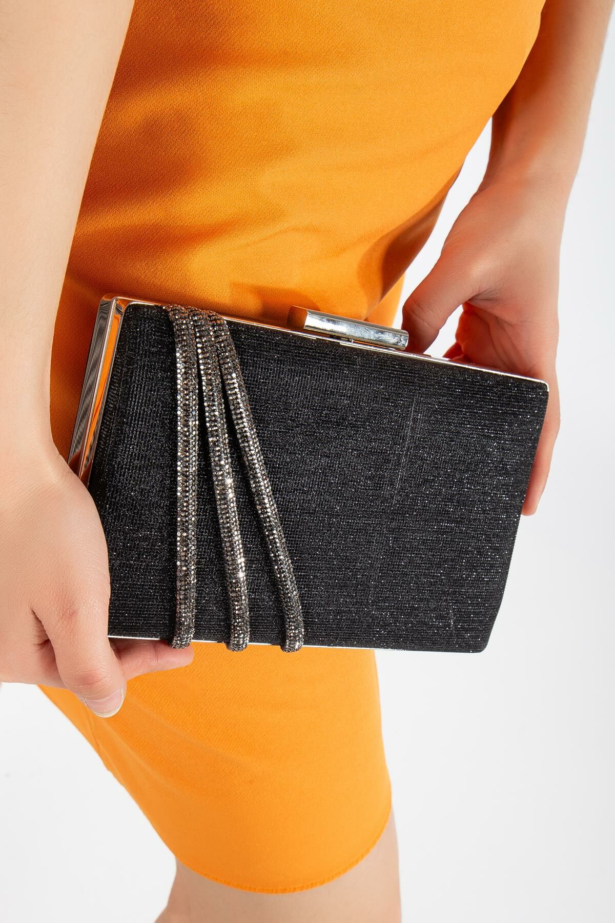 Suins Cora Abiye Çanta Gece Çantası Portföy Clutch Çanta Siyah