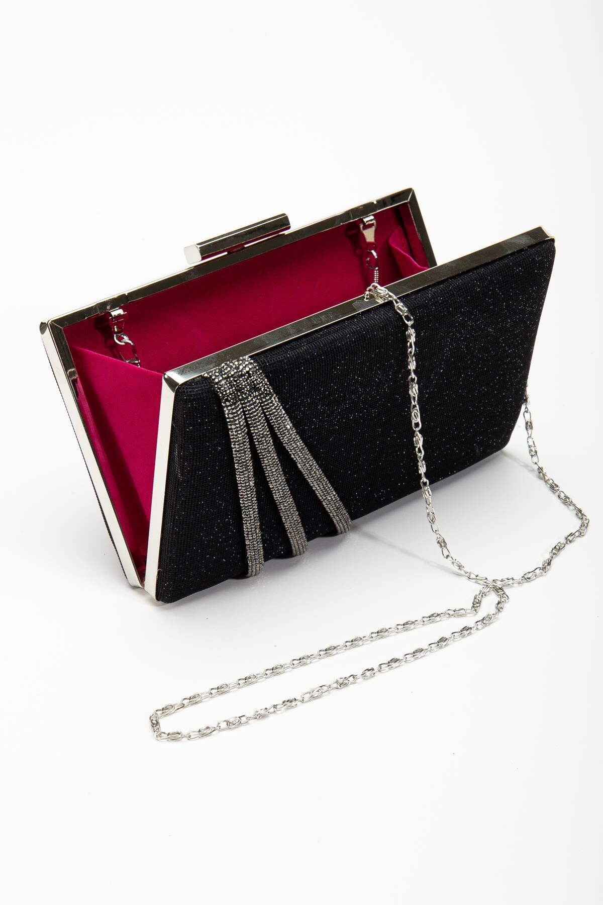 Suins Cora Abiye Çanta Gece Çantası Portföy Clutch Çanta Siyah