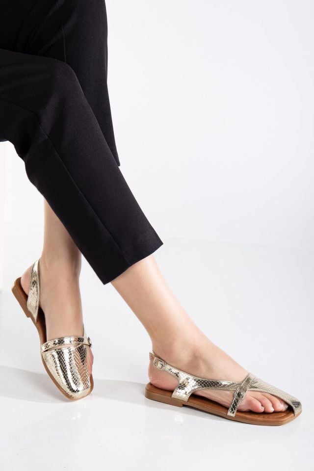 Suins Zarina Model Kadın Sandalet Altın - 40