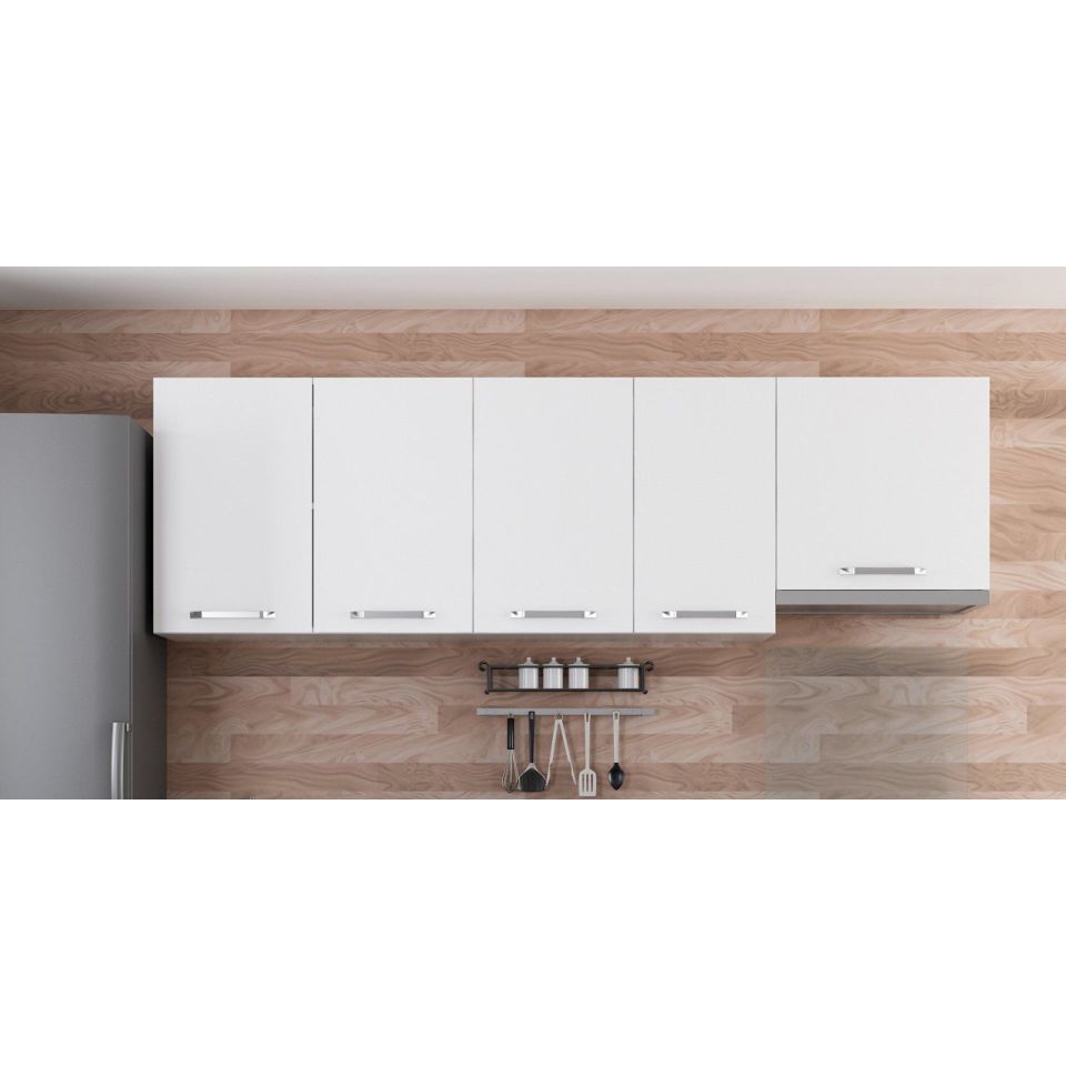 Kayra 235 Cm Kitchen Cabinet White 235-B4-Top Module