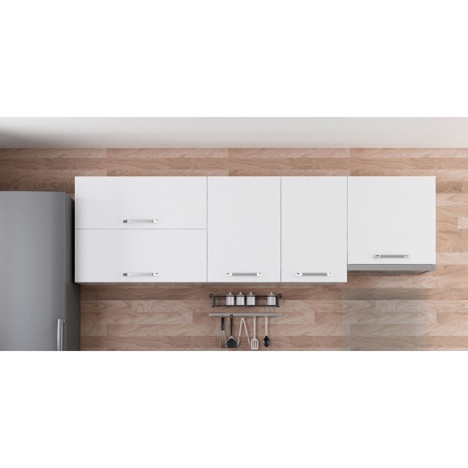 Kayra 245 Cm Kitchen Cabinet White 245-B5-Top Module