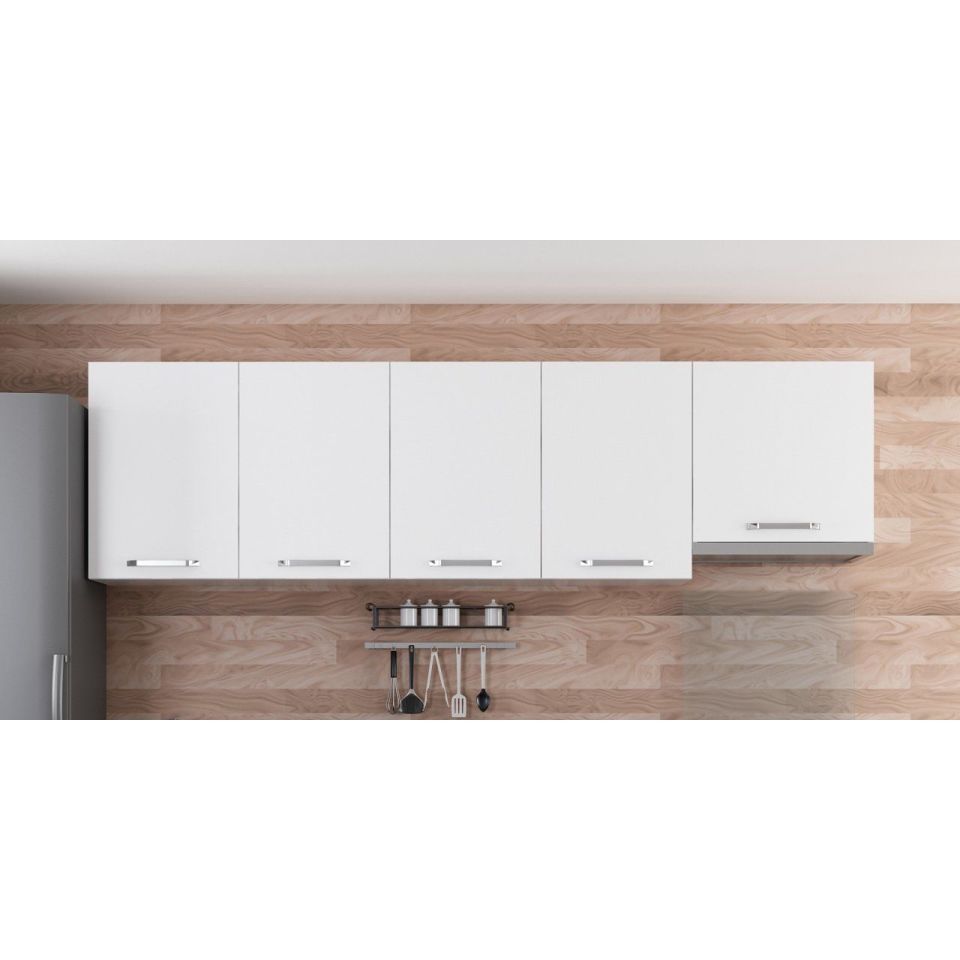 Kayra 260 Cm Kitchen Cabinet White 260-B7-Top Module