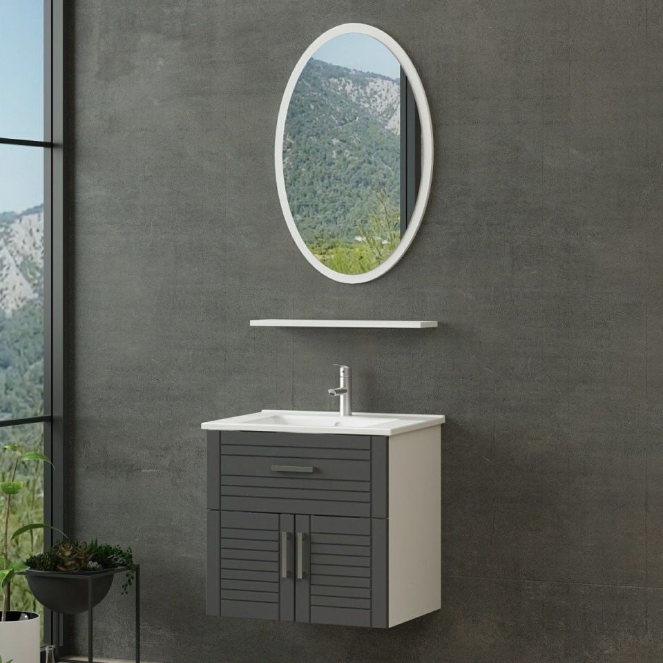 Kayra Bathroom Cabinet 65Cm As2K1Ç+1Ea1R+Etj White