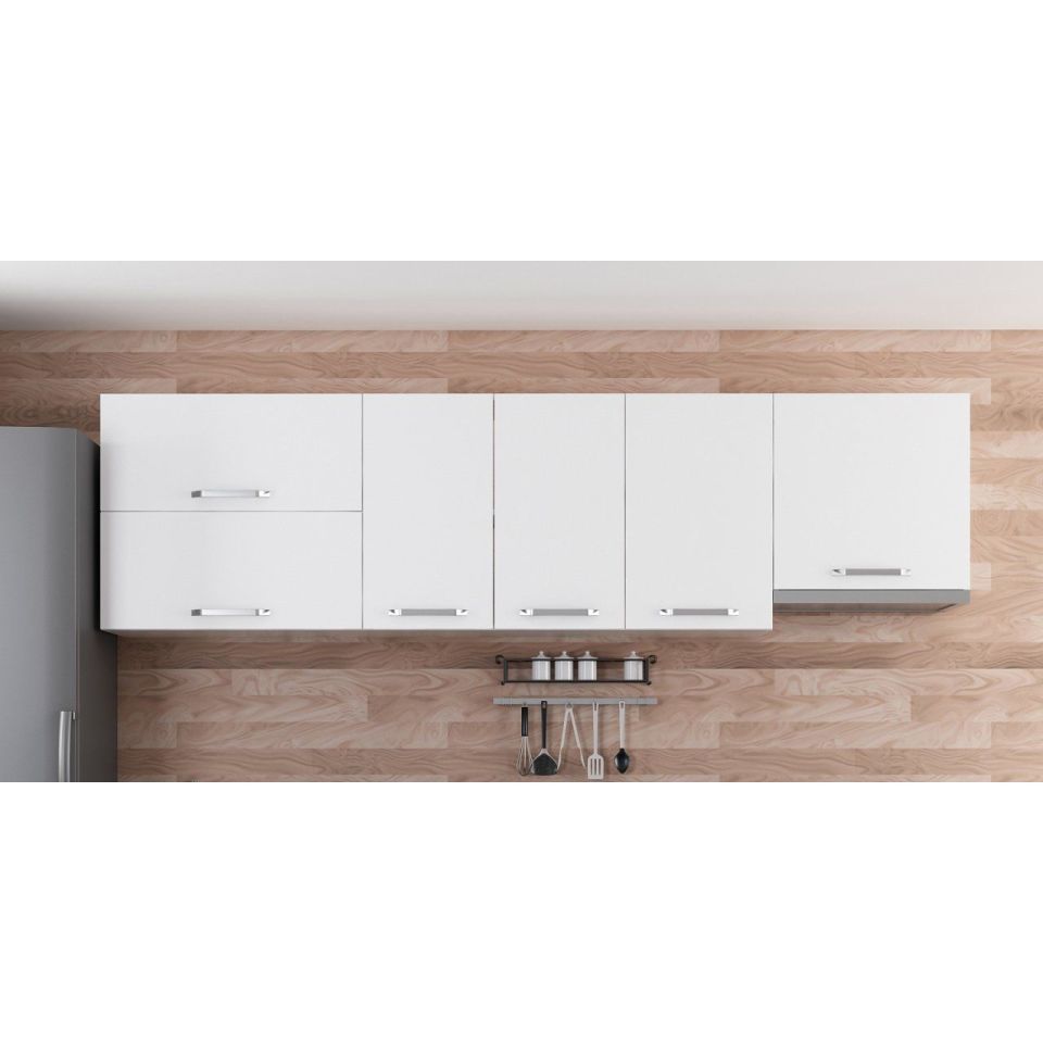 خزانة مطبخ كايرا 265 سم لون أبيض 265-B8-وحدة علوية