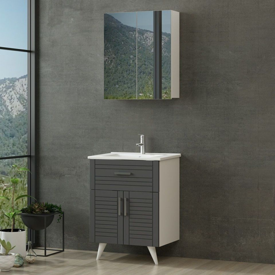 Kayra Bathroom Cabinet 65Cm Ay2K1Ç+2K2A+Etj White