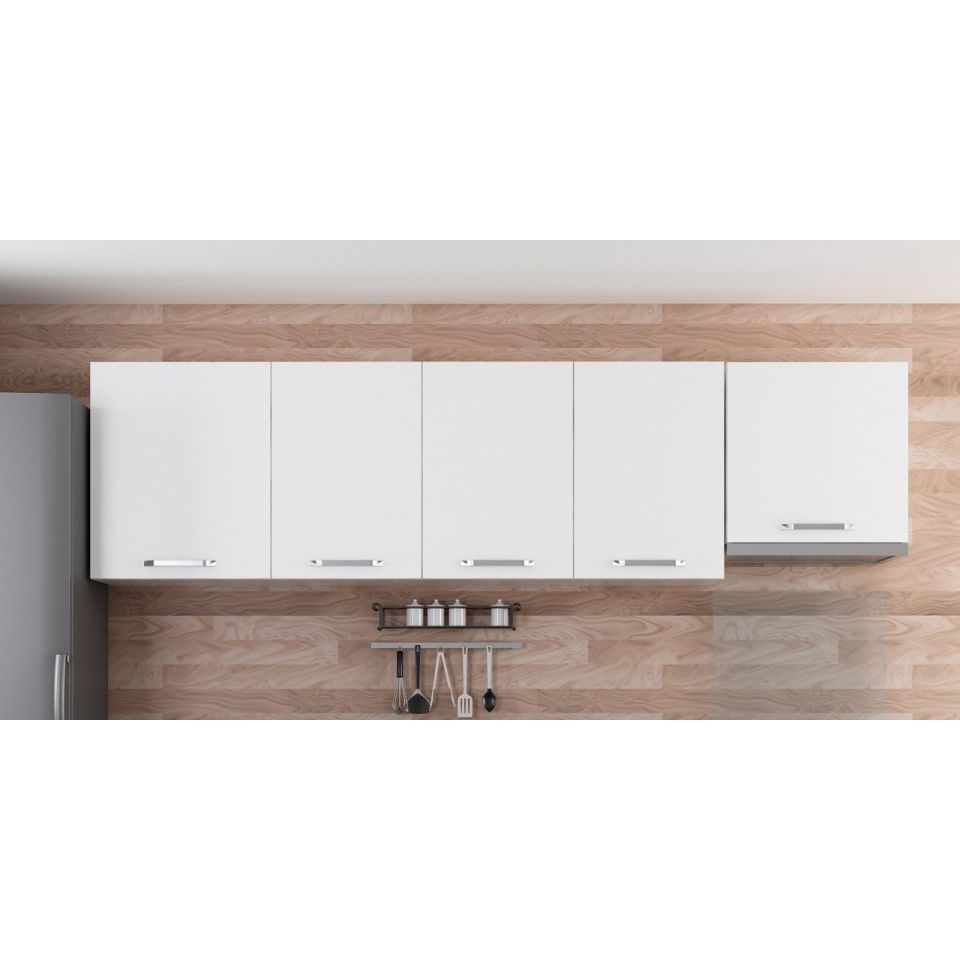 Kayra 270 Cm Kitchen Cabinet White 270-B4-Top Module