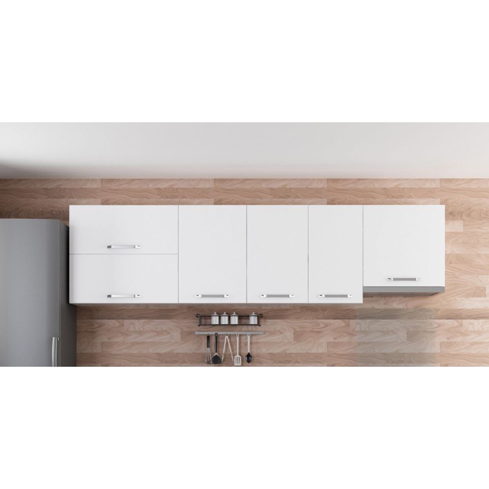 Kayra 275 Cm Kitchen Cabinet White 275-B4-Top Module