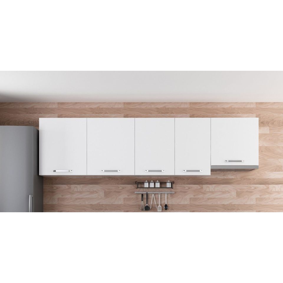 Kayra 275 Cm Kitchen Cabinet White 275-B8-Top Module