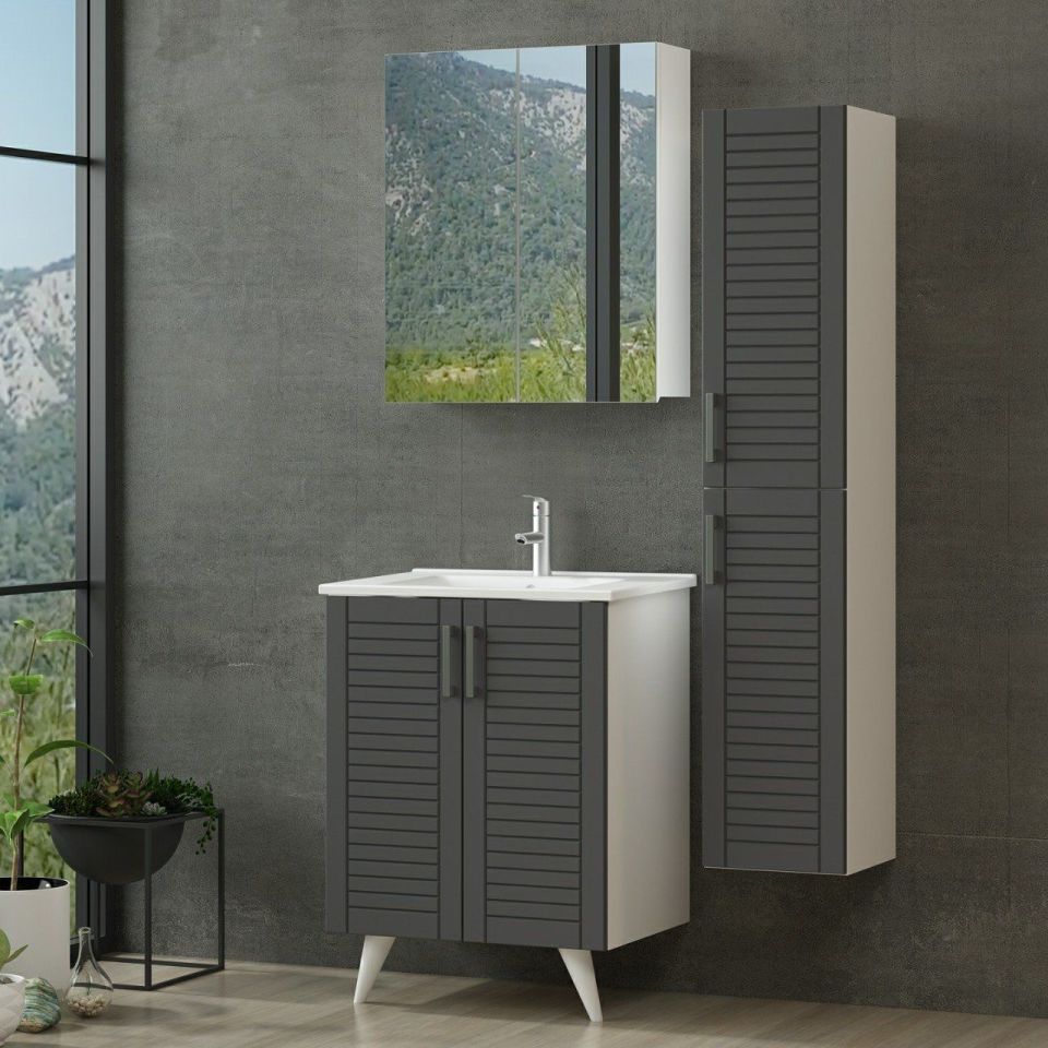 Kayra Bathroom Cabinet 65Cm Ay2K+2K2A+Etj+Height White