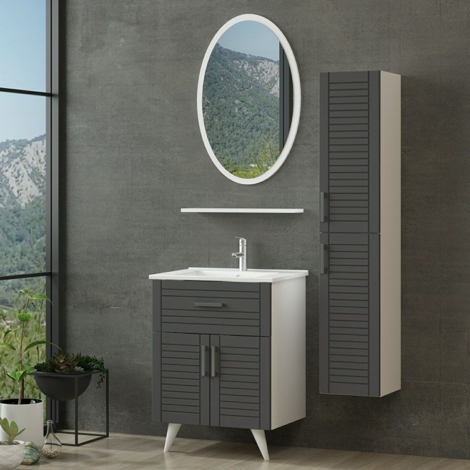 Kayra Bathroom Cabinet 65Cm Ay2K1Ç+1Ea1R+Etj+Height White