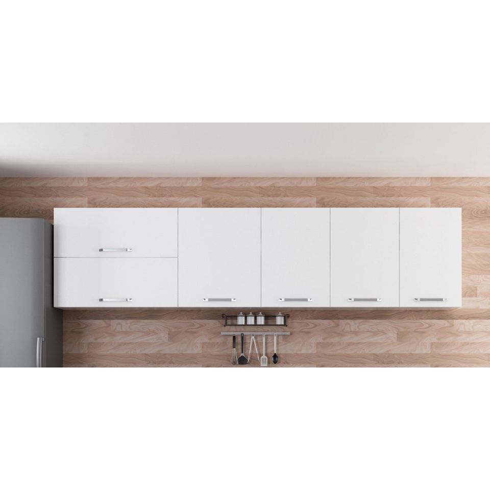 Kayra 295 Cm Kitchen Cabinet White 295-B1-Top Module