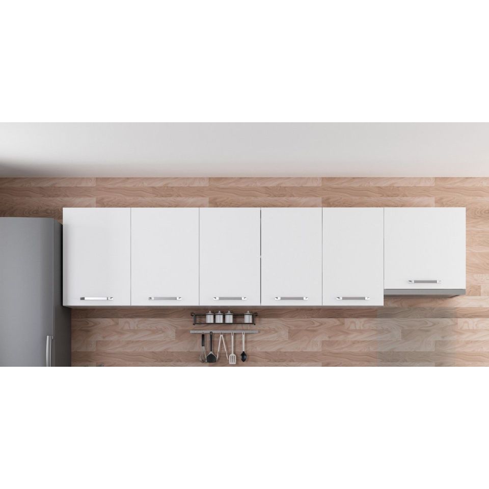Kayra 295 Cm Kitchen Cabinet White 295-B4-Top Module
