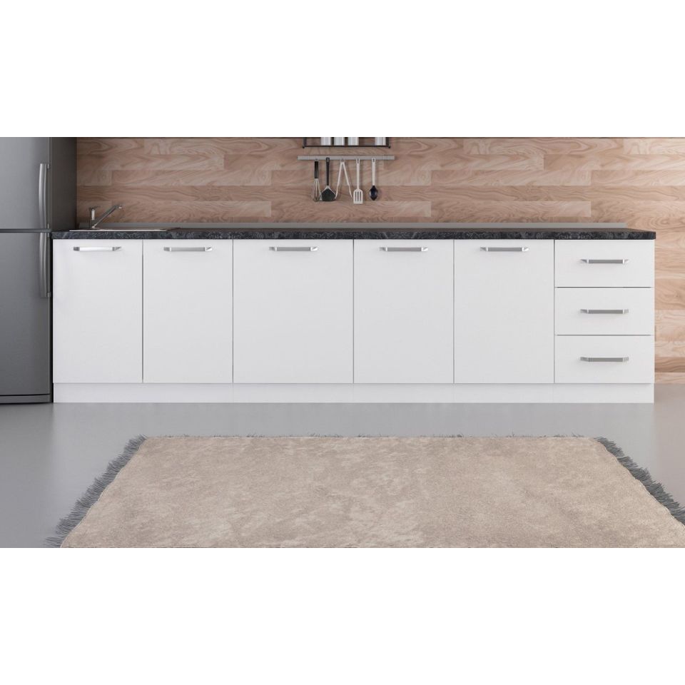 Kayra 300 Cm Kitchen Cabinet White 300-B1-Lower Module