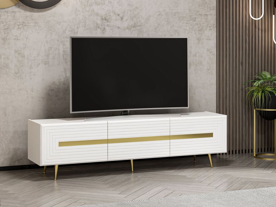 Jose TV Unit-White Membrane Cover