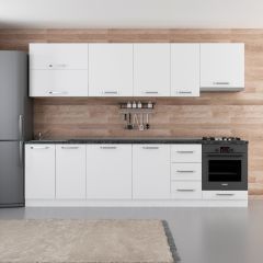 Kayra 290 Cm Kitchen Cabinet White 290-B8