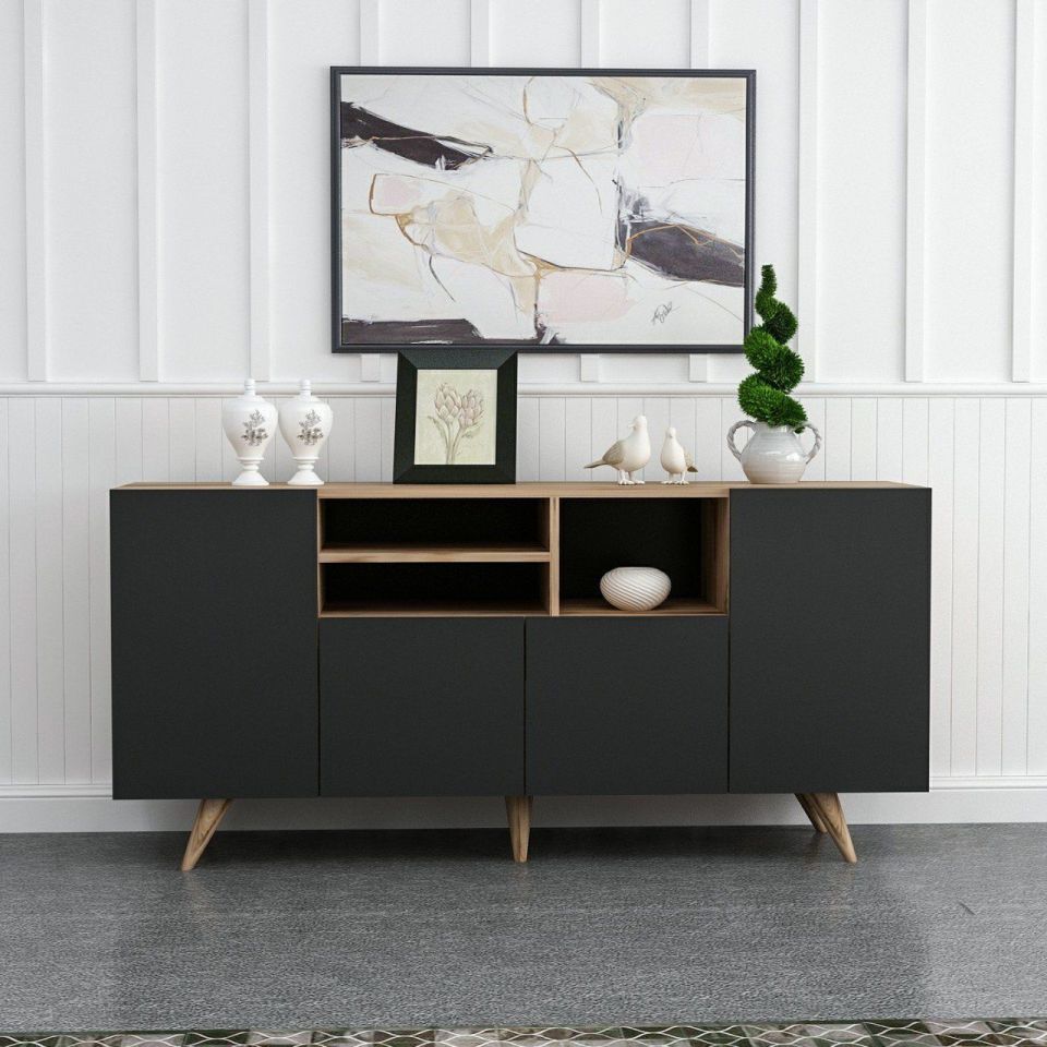 Kayra Sansa Modern Console 160 Cm - Çırağan/Black