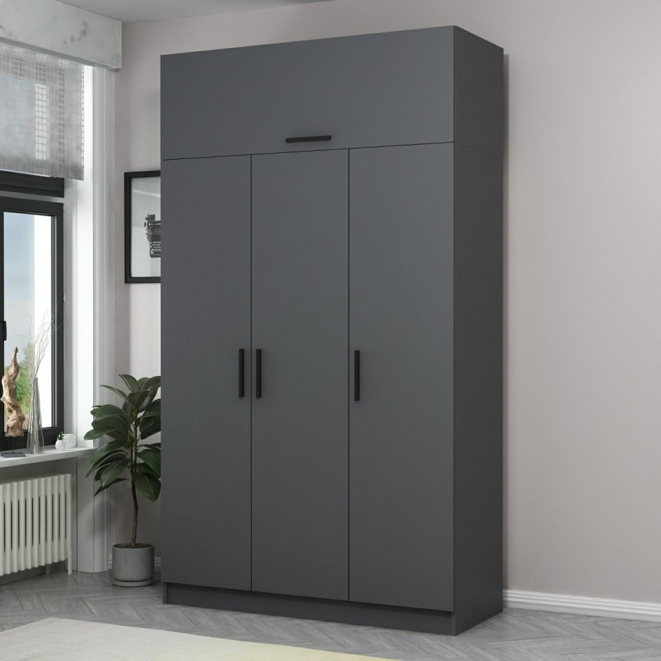 Kayra Kayra 3 Doors 2 Drawers Cabinet and Chest Anthracite