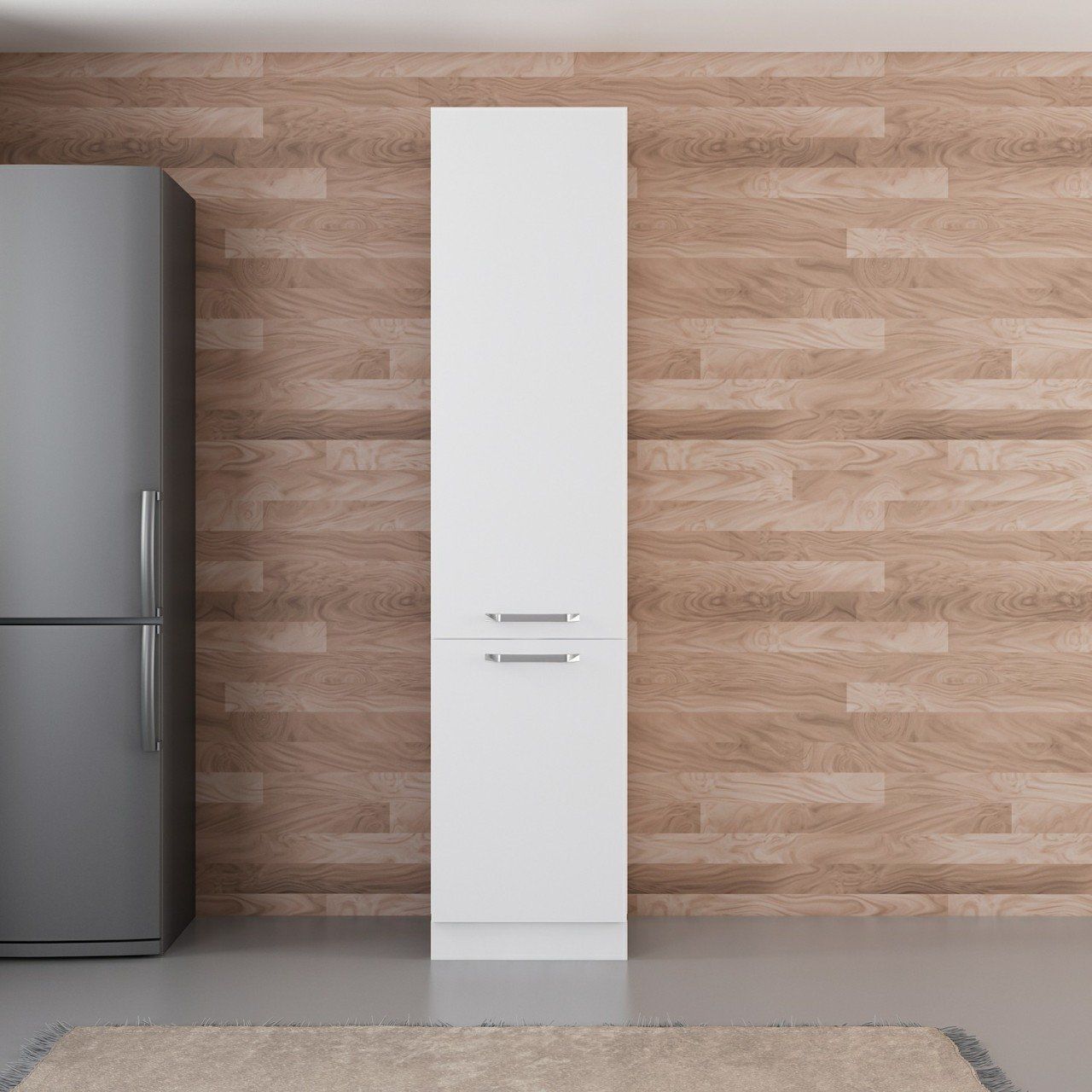 Kayra 50 Cm Kitchen Tall Cabinet White D50 B1