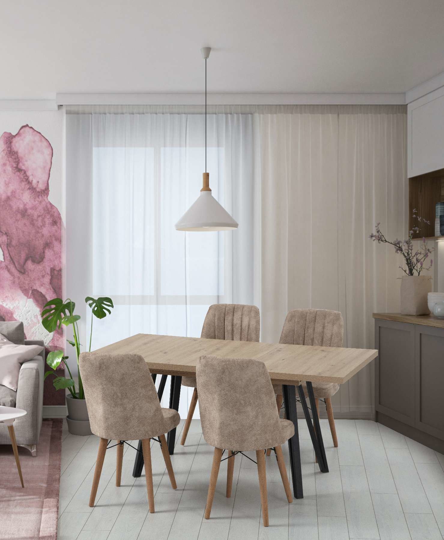Harveys dining table and 4 chairs outlet