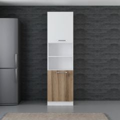 Kayra 60 Cm Kitchen Tall Cabinet - White/Dore D60-D2