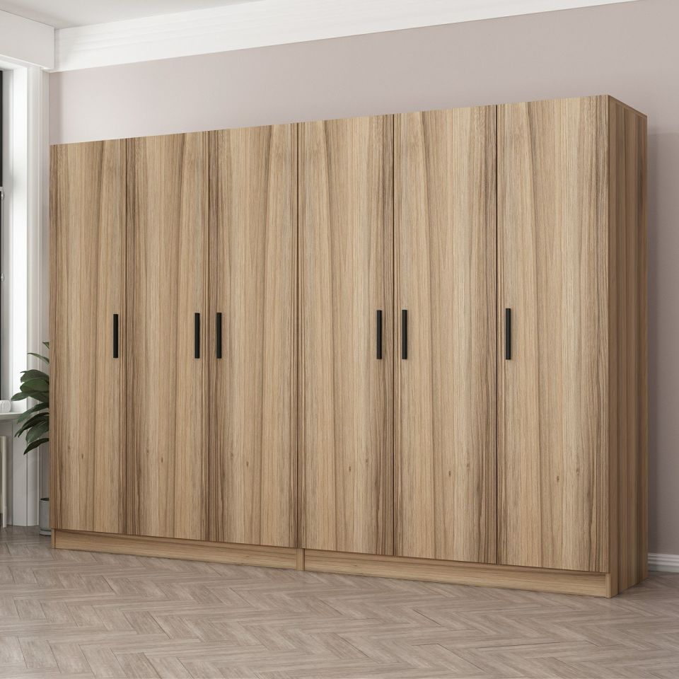 Kayra Kayra 4 Door Cabinet with 6 Doors Gold