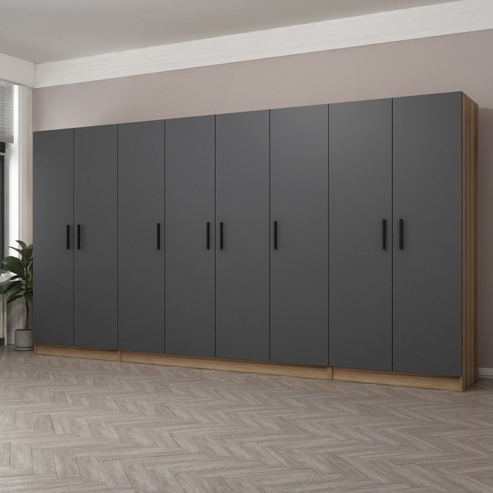 Kayra Kayra 8 Doors 2 C Cabinet Gold Anthracite