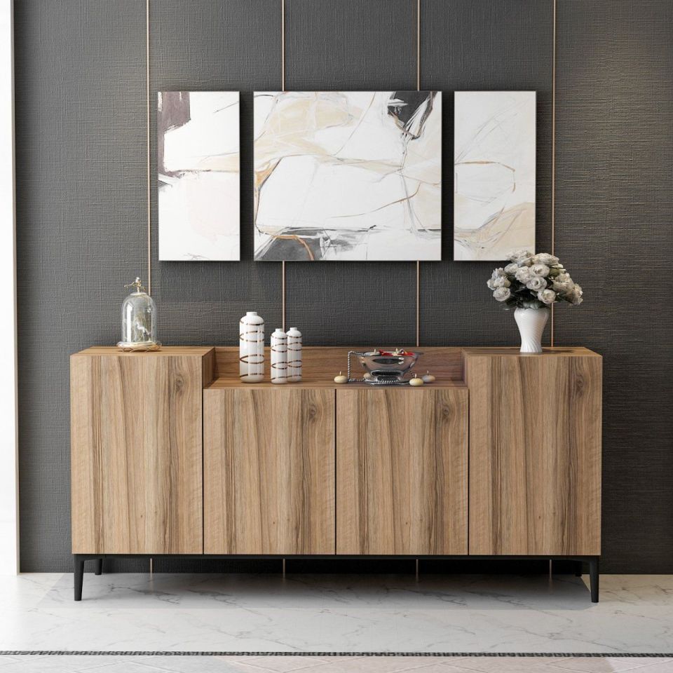 Kayra Ellaria Modern Console 160 Cm - Gold Walnut