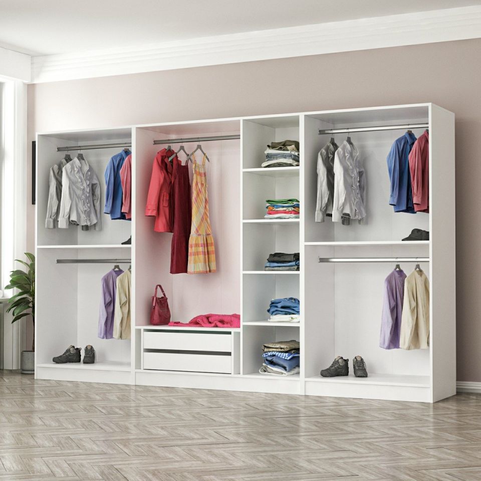 Kayra Kayra Dressing Cabinet with 7 Compartments and 2 Drawers White