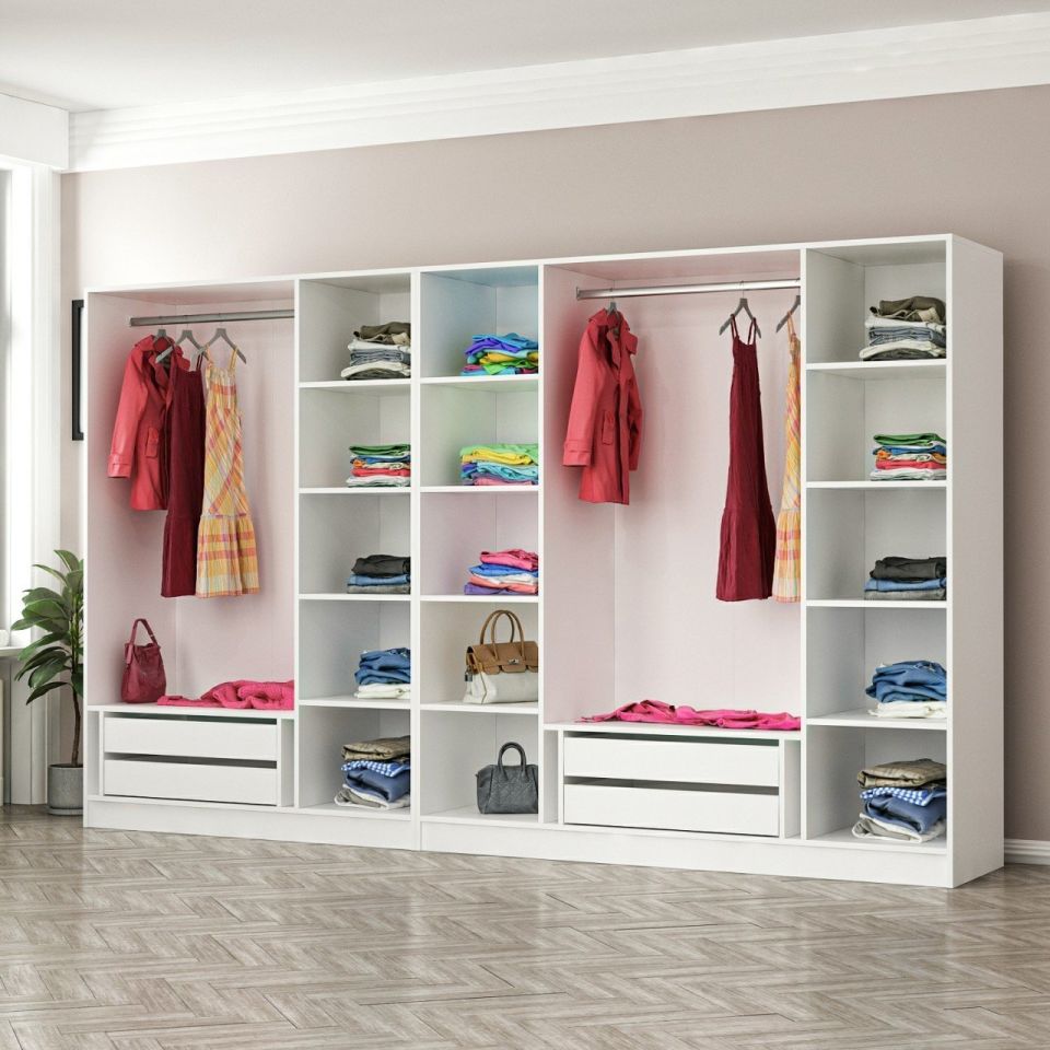 Kayra Kayra Dressing Cabinet with 7 Compartments and 4 Drawers White