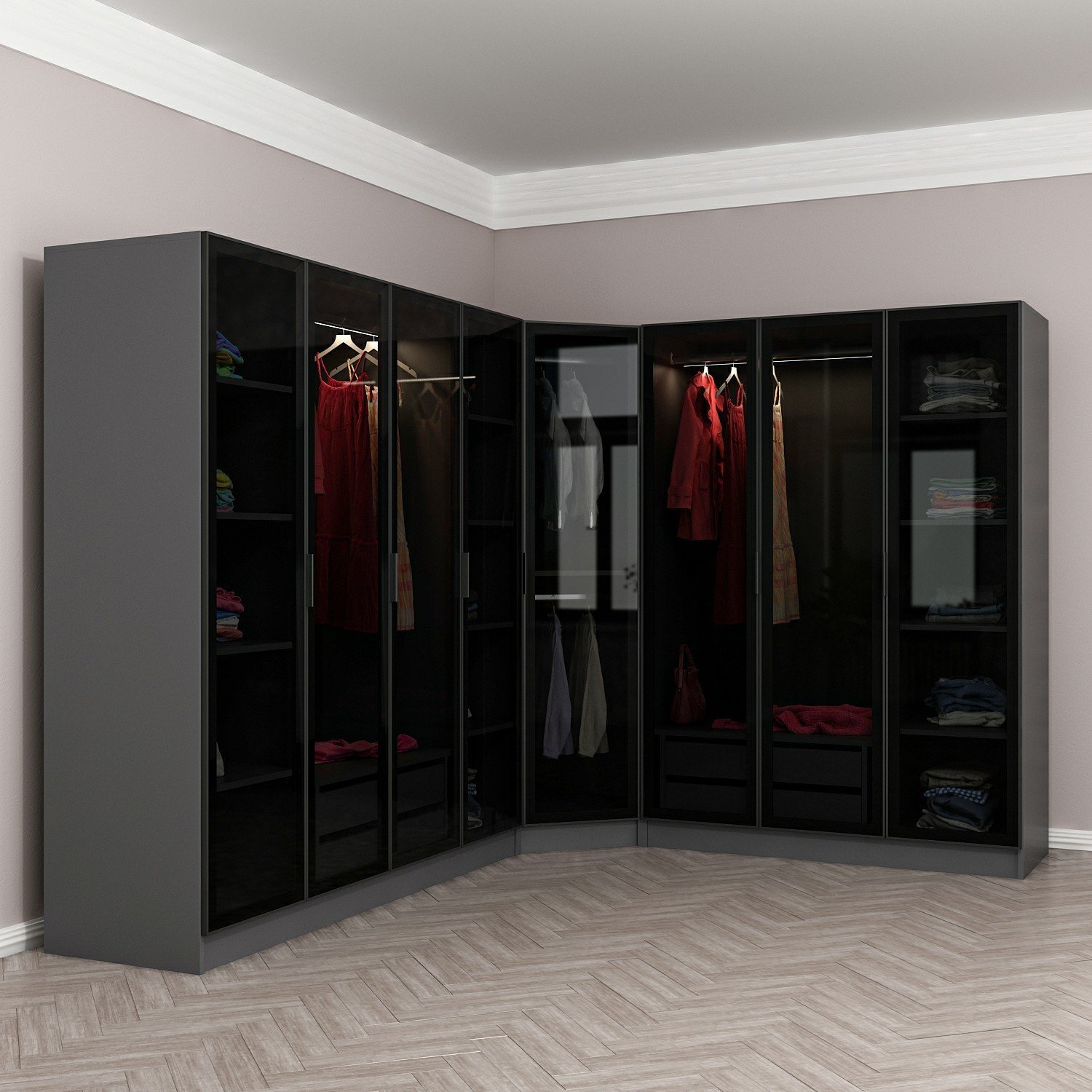 8 door 2024 corner cabinet