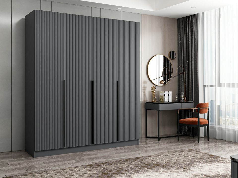 Kayra Plus210 2C Cabinet with 4 Membrane Doors Anthracite Mebrane