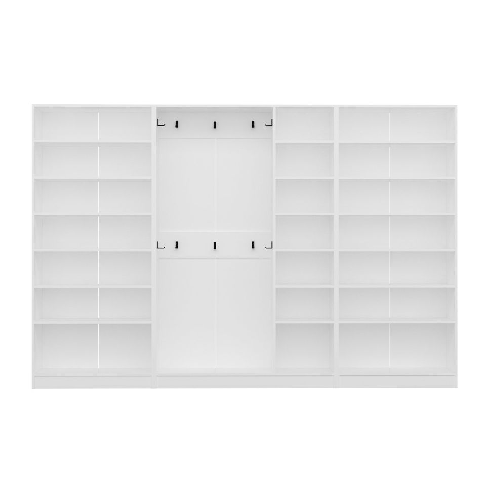 Kayra Kayra210 7 Coverless 5 Compartment Shelf Coat Rack White