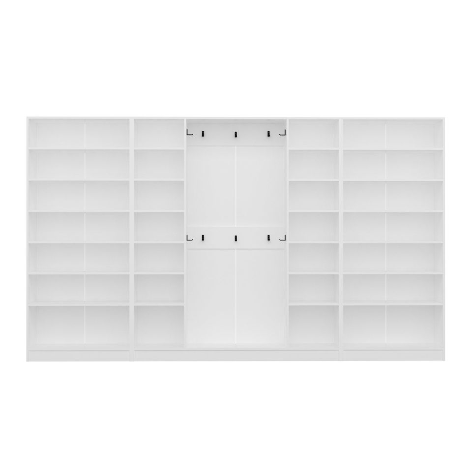 Kayra Kayra210 8 Coverless 6 Compartment Shelf Coat Rack White