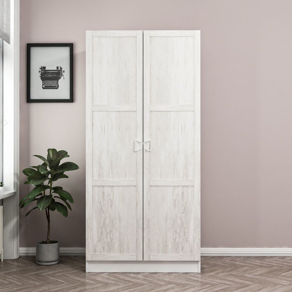 Kayra Kayra Country 2 Door Chain Cabinet - Antique White