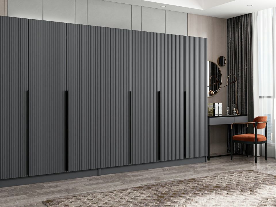 Kayra Plus210 4C Cabinet with 7 Membrane Doors Anthracite Mebrane