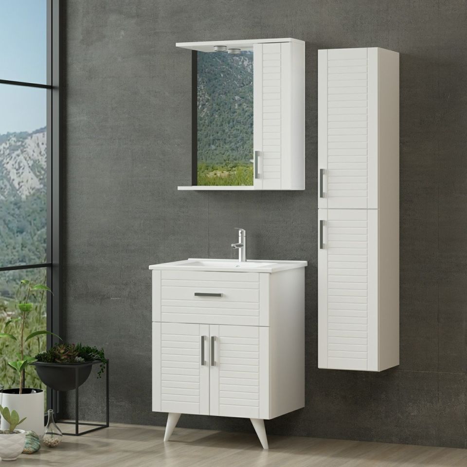 Vera Bathroom Cabinet 65Cm Ay2K1Ç+1K1A+Etj+Length White