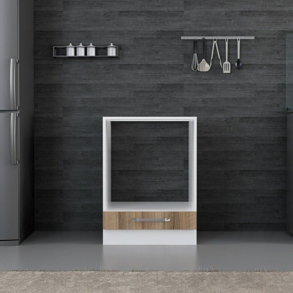 Kayra Kitchen Lower Module 1K 60Cm Ank Cabinet White/Dore - D1