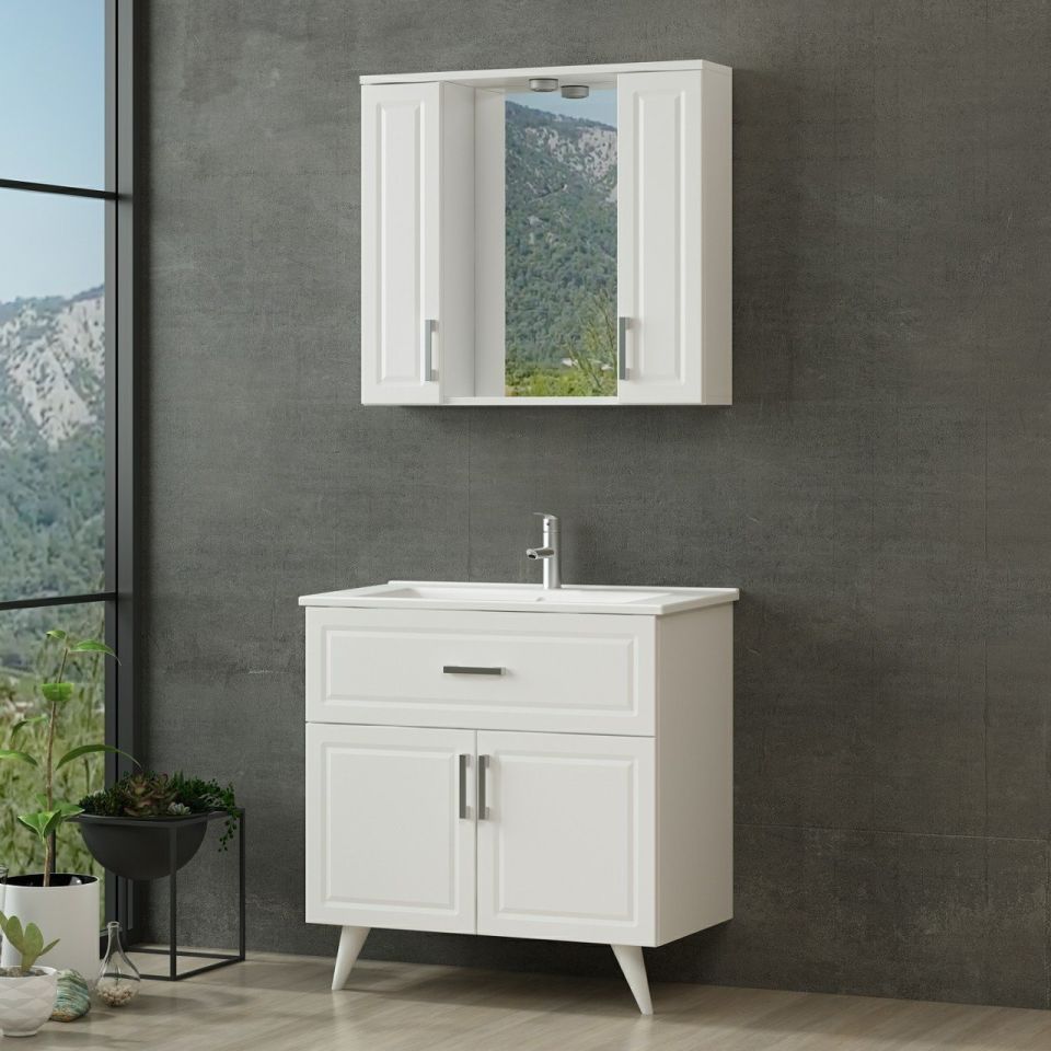 Sanya Bathroom Cabinet 85Cm Ay2K1Ç+2K1A+Etj White