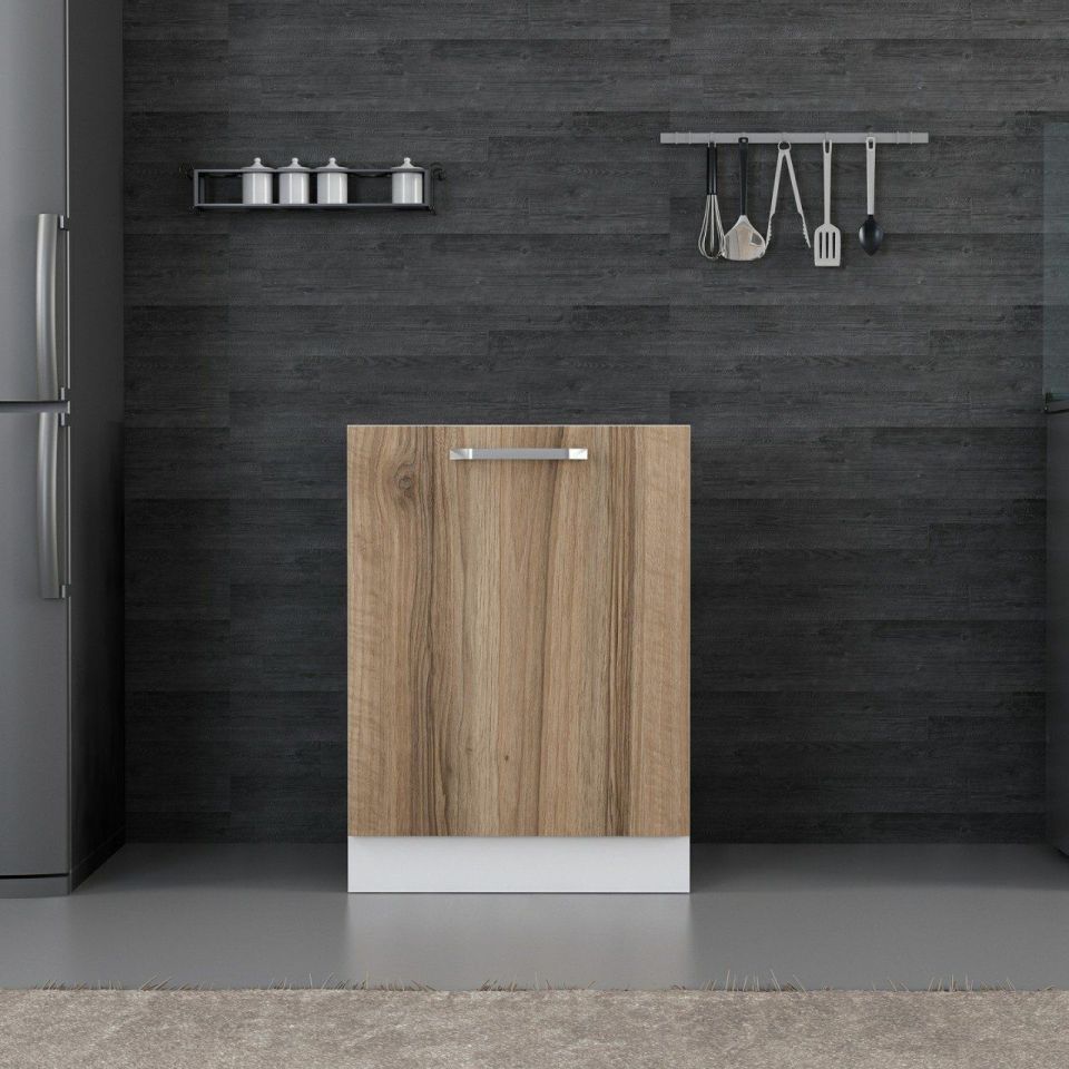 Kayra Kitchen Lower Module 1K 60Cm Sink Cabinet White/Dore - D1