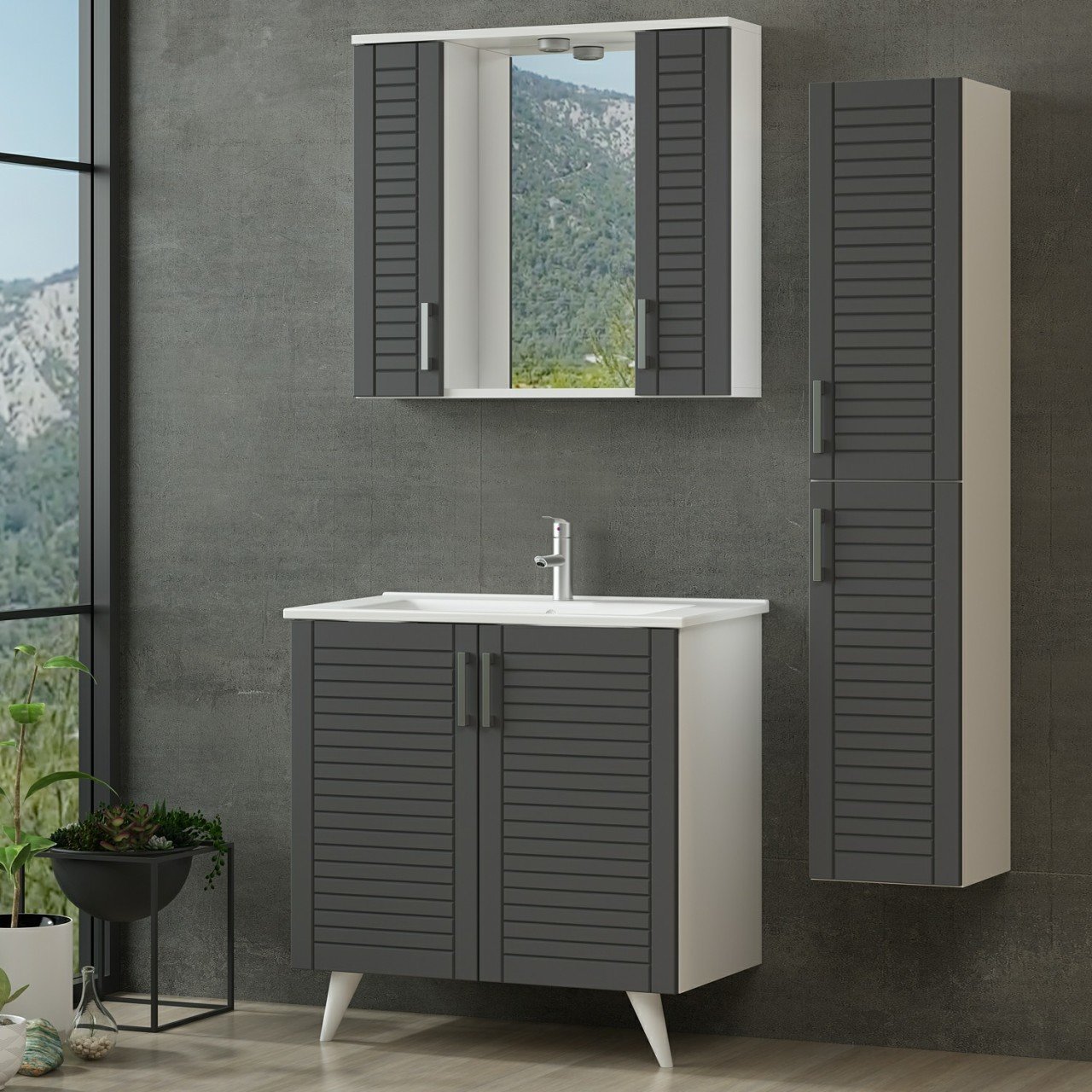 Full length bathroom cabinet deals
