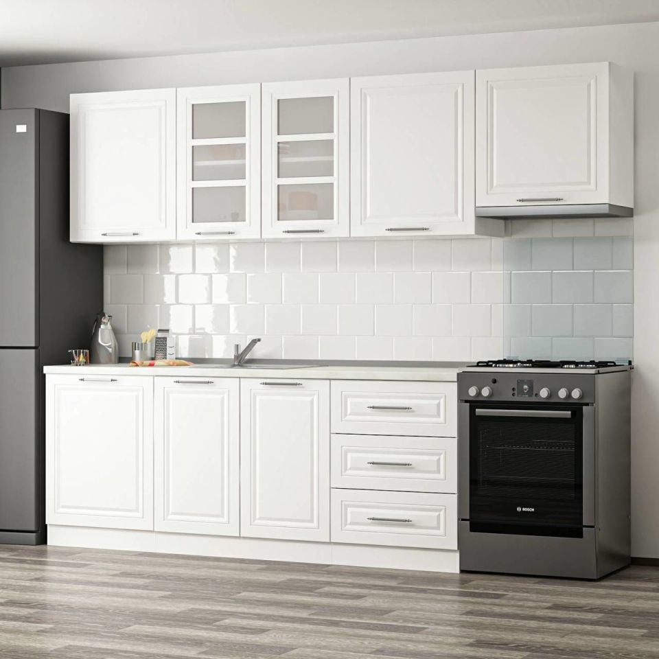 Kayra 270 CM MEMBRANE C KITCHEN CABINET WHITE 270-MCB2