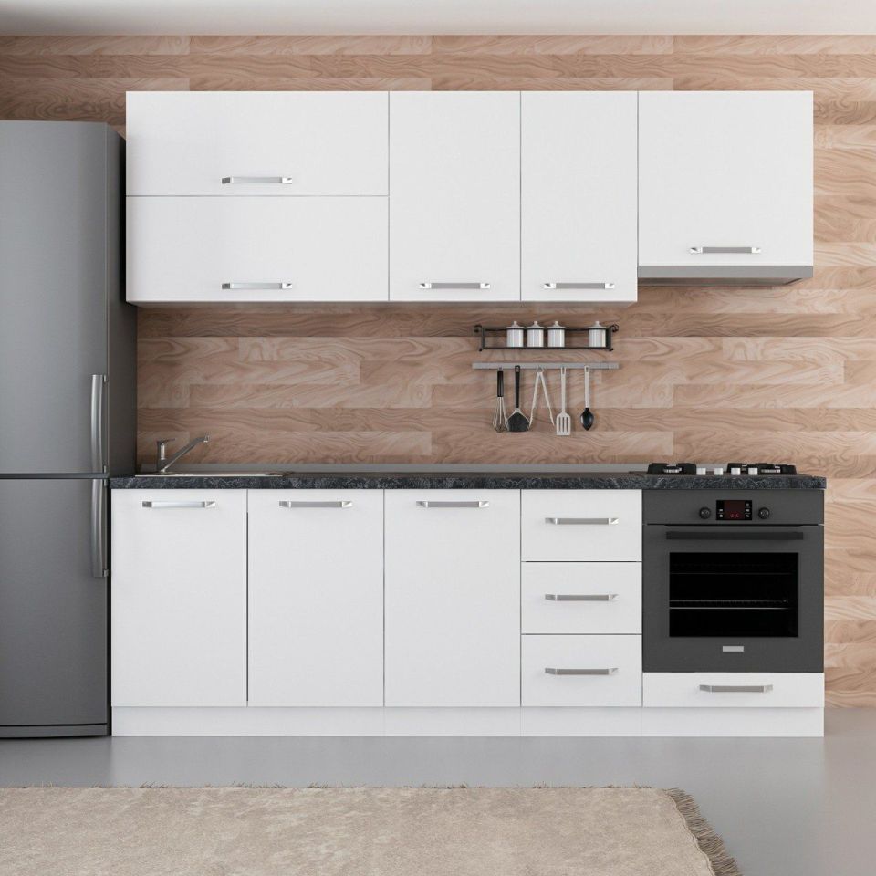 Kayra 235 Cm Kitchen Cabinet White 235-B8