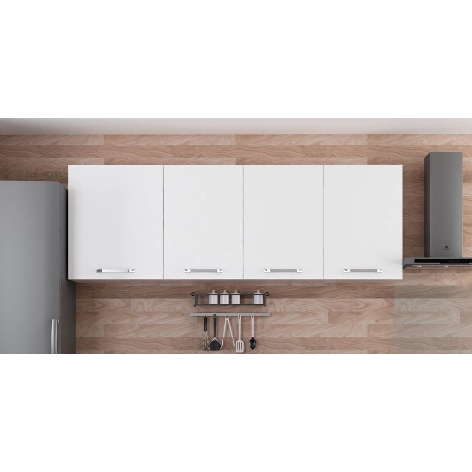 Kayra 210 Cm Kitchen Cabinet White 210-B1-Top Module