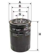 FILTRON FILT OP 647 MK 75-9 H YAG FILTRESI Yag Filtresi | Hidrolik Filtre, Otomatik Sanziman | Hidrolik Filtre, Direksiyon