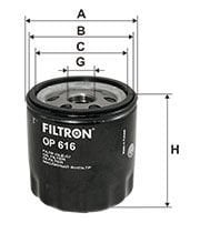 FILTRON FILT OP 616 GOLF4-BORA-POLO-A3-TOLEDO-CORDOBA YAG FILTRESI H90W17 / OC295