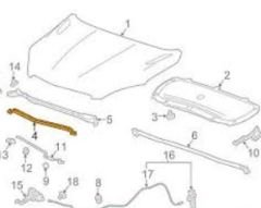OE-OPEL 95414448 MOKKA MOTOR KAPUT UÇ LASTIGI
