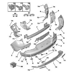 OE-OPEL YP00078980 GRANDLAND X ARKA TAMPON ALT ÇITASI SAG