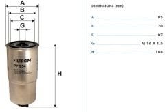 FILTRON FILT PP 954 FIAT MAREA-BRAVO-PUNTO II-ALFA ROMEO 156-166 YAKIT FILTRESI MAZOT FILTR